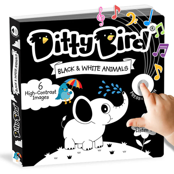 Ditty Bird - Black & White Animals Sound Book : Ages 1 + Years