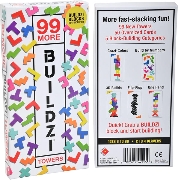 Carma Games - 99 MORE BUILDZI TOWERS Game - Ages 6 to 96