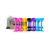 TOSSIT - Suction Cup Darts Game - Family Pack, Pink Purple Light Blue Yellow