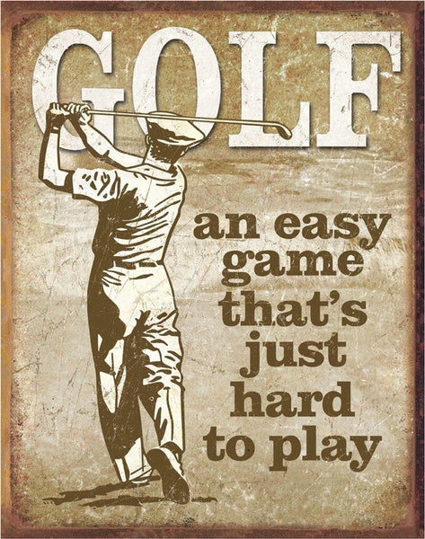 Desperate Enterprises Tin Sign - Golf Easy Game - 32 x 41 cm