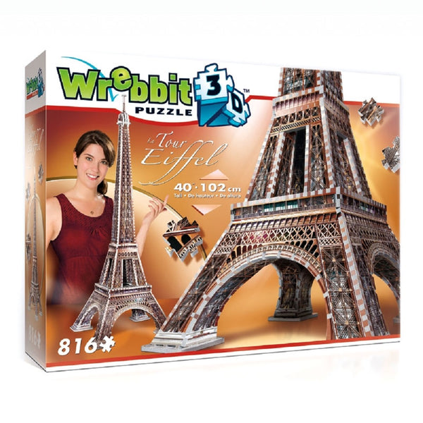 Wrebbit 3D Puzzles : THE CLASSICS - THE EIFFEL TOWER - 816 Pieces - Age 12+