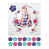 lulujo Baby Baby's First Year Blanket and Card Set, Stay Wild My Child