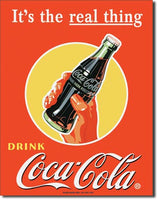 Desperate Enterprises Tin Sign - COKE Real Thing - 32 x 41 cm