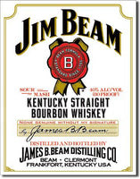 Desperate Enterprises Tin Sign - Jim Beam White Label - 32 x 41 cm