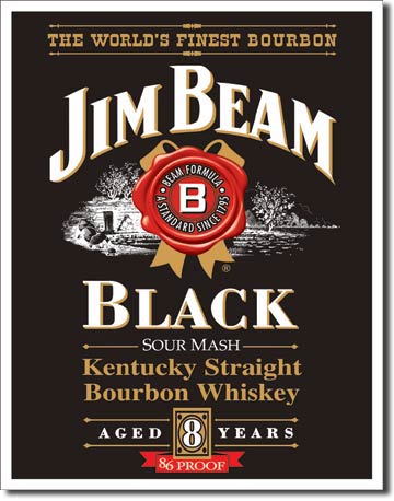 Desperate Enterprises Tin Sign - Jim Beam Black Label - 32 x 41 cm