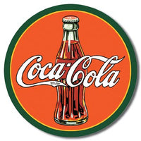 Desperate Enterprises Tin Sign - COKE 30's Bottle - Round 30 cm Diameter