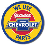 Desperate Enterprises Tin Sign - Chevy Genuine Parts - Round 30 cm Diameter