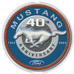 Desperate Enterprises Tin Sign - Mustang 40th Round - Round 30 cm Diameter