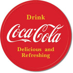 Desperate Enterprises Tin Sign - COKE - Button Logo - Round 30 cm Diameter