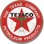 Desperate Enterprises Tin Sign - Texaco - The Texas Company - Round 30 cm Diameter