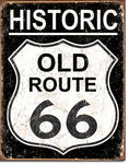 Desperate Enterprises Tin Sign - Old Route 66 - Weathered - 32 x 41 cm