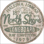 Desperate Enterprises Tin Sign - North Shore Surf - Round 30 cm Diameter