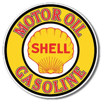 Desperate Enterprises Tin Sign - Shell Gas & Oil - Round 30 cm Diameter