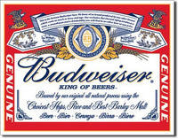 Desperate Enterprises Tin Sign - Budweiser Label - 41 x 32 cm